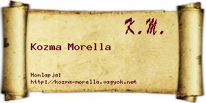 Kozma Morella névjegykártya