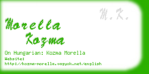 morella kozma business card